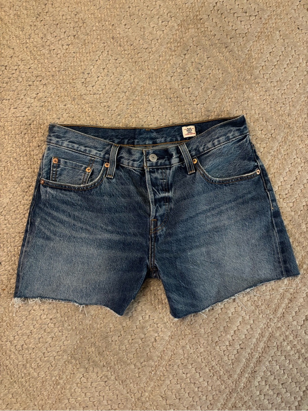 Levi's Dark Blue Cutoff Denim Shorts